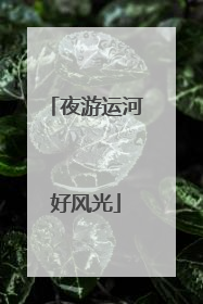 夜游运河好风光