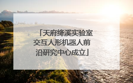 天府绛溪实验室交互人形机器人前沿研究中心成立