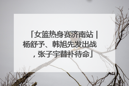 女篮热身赛济南站｜杨舒予、韩旭先发出战，张子宇替补待命