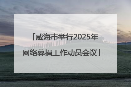 威海市举行2025年网络募捐工作动员会议