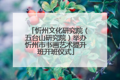 忻州文化研究院（五台山研究院）举办忻州市书画艺术提升班开班仪式