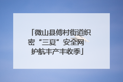 微山县傅村街道织密“三夏”安全网 护航丰产丰收季