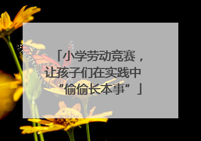 小学劳动竞赛，让孩子们在实践中“偷偷长本事”