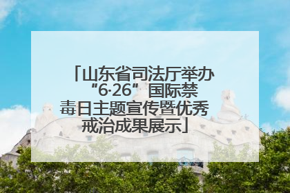 山东省司法厅举办“6·26”国际禁毒日主题宣传暨优秀戒治成果展示
