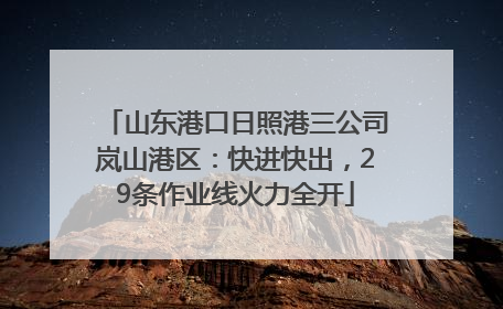 山东港口日照港三公司岚山港区：快进快出，29条作业线火力全开