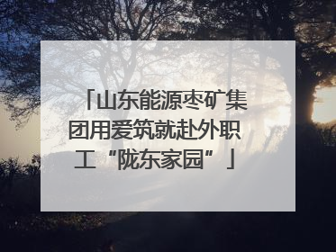 山东能源枣矿集团用爱筑就赴外职工“陇东家园”