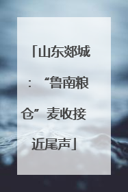 山东郯城：“鲁南粮仓”麦收接近尾声