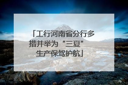 工行河南省分行多措并举为“三夏” 生产保驾护航