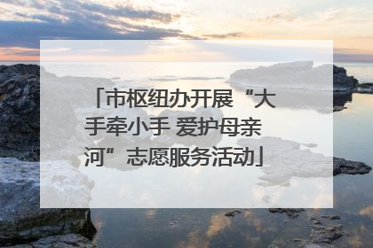 市枢纽办开展“大手牵小手 爱护母亲河”志愿服务活动