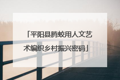 平阳县腾蛟用人文艺术编织乡村振兴密码