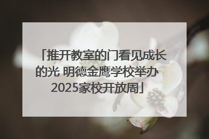 推开教室的门看见成长的光 明德金鹰学校举办2025家校开放周