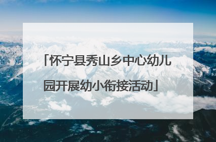 怀宁县秀山乡中心幼儿园开展幼小衔接活动