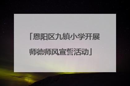 恩阳区九镇小学开展师德师风宣誓活动