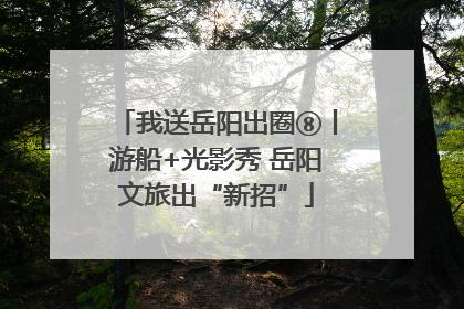 我送岳阳出圈⑧丨游船+光影秀 岳阳文旅出“新招”
