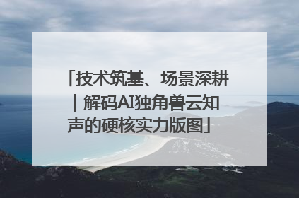 技术筑基、场景深耕｜解码AI独角兽云知声的硬核实力版图
