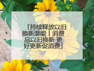 持续释放以旧换新潜能丨消费品以旧换新 更好更新促消费