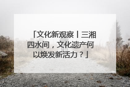 文化新观察丨三湘四水间，文化遗产何以焕发新活力？