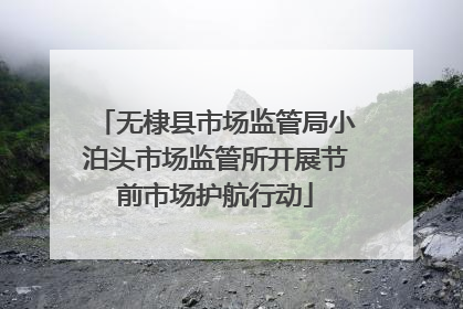 无棣县市场监管局小泊头市场监管所开展节前市场护航行动