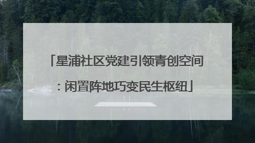 星浦社区党建引领青创空间：闲置阵地巧变民生枢纽