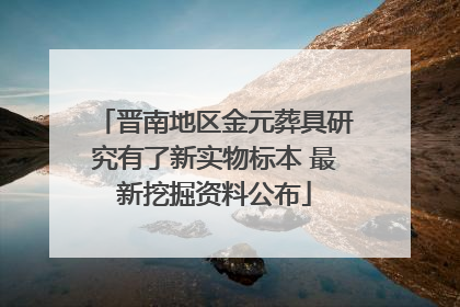 晋南地区金元葬具研究有了新实物标本 最新挖掘资料公布