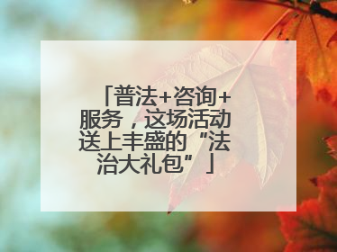 普法+咨询+服务，这场活动送上丰盛的“法治大礼包”
