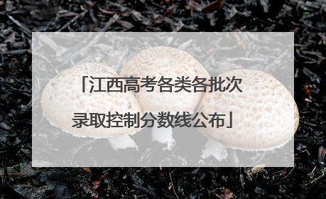 江西高考各类各批次录取控制分数线公布