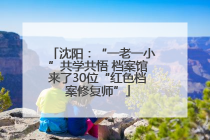 沈阳：“一老一小”共学共悟 档案馆来了30位“红色档案修复师”