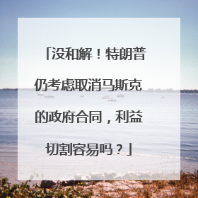 没和解！特朗普仍考虑取消马斯克的政府合同，利益切割容易吗？