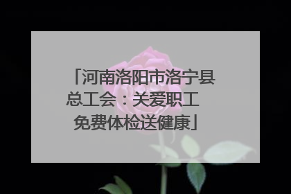 河南洛阳市洛宁县总工会：关爱职工 免费体检送健康