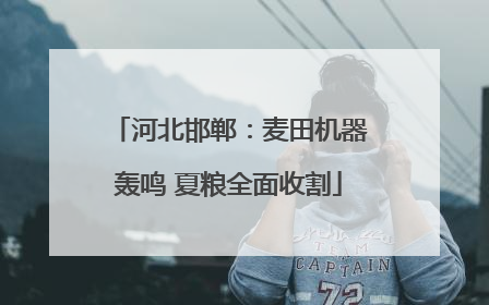 河北邯郸：麦田机器轰鸣 夏粮全面收割