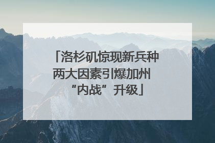 洛杉矶惊现新兵种 两大因素引爆加州“内战”升级