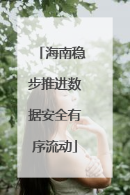 海南稳步推进数据安全有序流动
