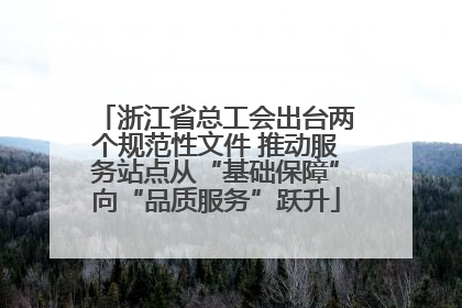浙江省总工会出台两个规范性文件 推动服务站点从“基础保障”向“品质服务”跃升