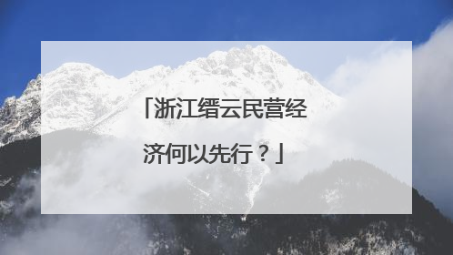 浙江缙云民营经济何以先行？