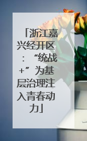浙江嘉兴经开区：“统战+”为基层治理注入青春动力