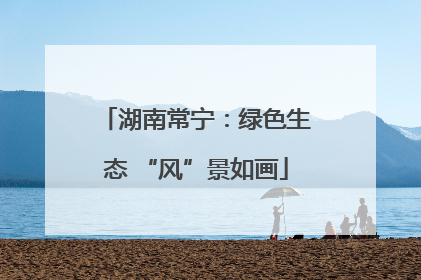 湖南常宁：绿色生态 “风”景如画