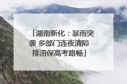 湖南新化：暴雨突袭 多部门连夜清障排涝保高考路畅