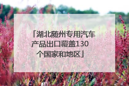 湖北随州专用汽车产品出口覆盖130个国家和地区