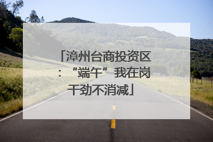 漳州台商投资区：“端午”我在岗 干劲不消减