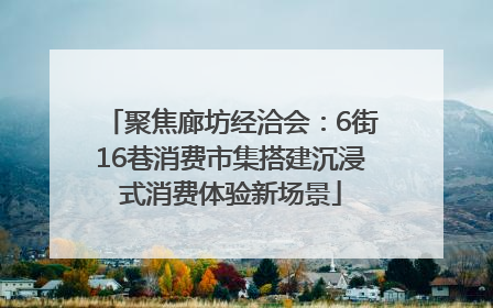 聚焦廊坊经洽会：6街16巷消费市集搭建沉浸式消费体验新场景