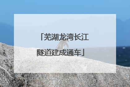 芜湖龙湾长江隧道建成通车