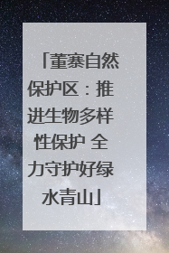 董寨自然保护区：推进生物多样性保护 全力守护好绿水青山