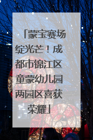 蒙宝赛场绽光芒！成都市锦江区童蒙幼儿园两园区喜获荣耀