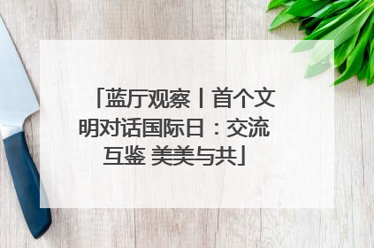 蓝厅观察丨首个文明对话国际日：交流互鉴 美美与共