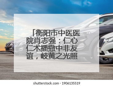 衡阳市中医医院肖志强：仁心仁术播撒中非友谊，岐黄之光照亮津巴大地