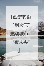 西宁豹街“烟火气” 燃动城市“夜未央”
