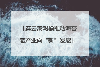 连云港赣榆推动海苔老产业向“新”发展
