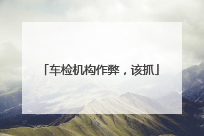 车检机构作弊，该抓