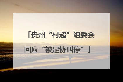 贵州“村超”组委会回应“被足协叫停”
