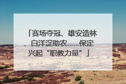 赛场夺冠、雄安造林、白洋淀助农……保定兴起“职教力量”